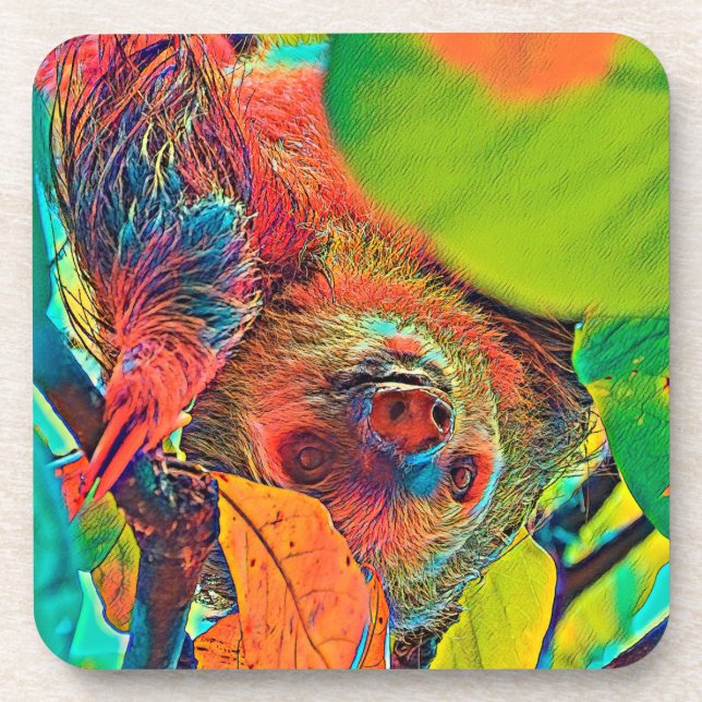 AnimalColor_Sloth_001 Coaster (Front)