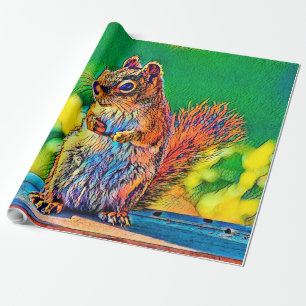 AnimalColor_Squirrel_003_by_JAMColors Wrapping Paper