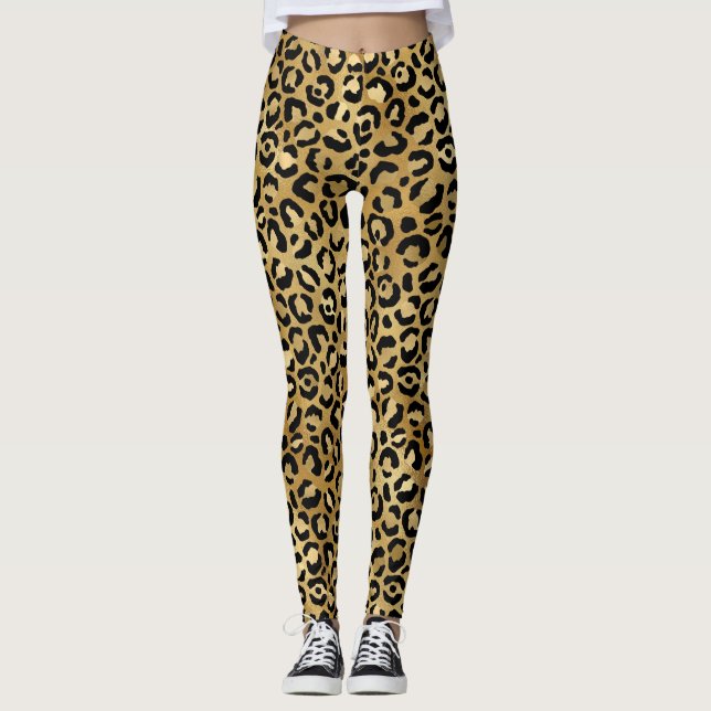 Animalier gold leggings (Front)