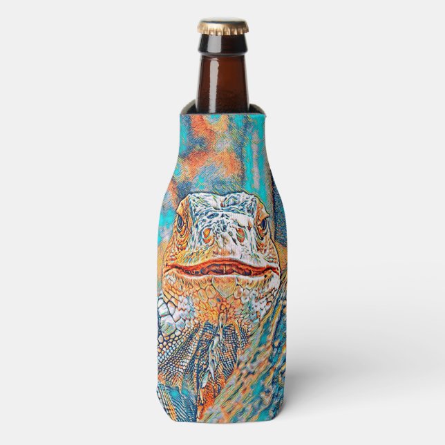 AnimalMix_Iguana_005 Bottle Cooler (Bottle Front)