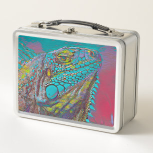 AnimalMix_Iguana_011 Metal Lunch Box
