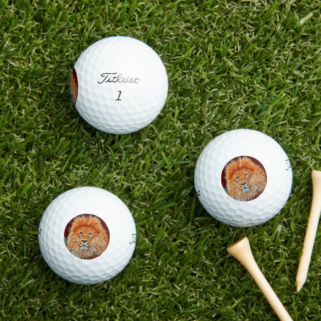 AnimalMix_Lion_009 Golf Balls (Insitu Grass)