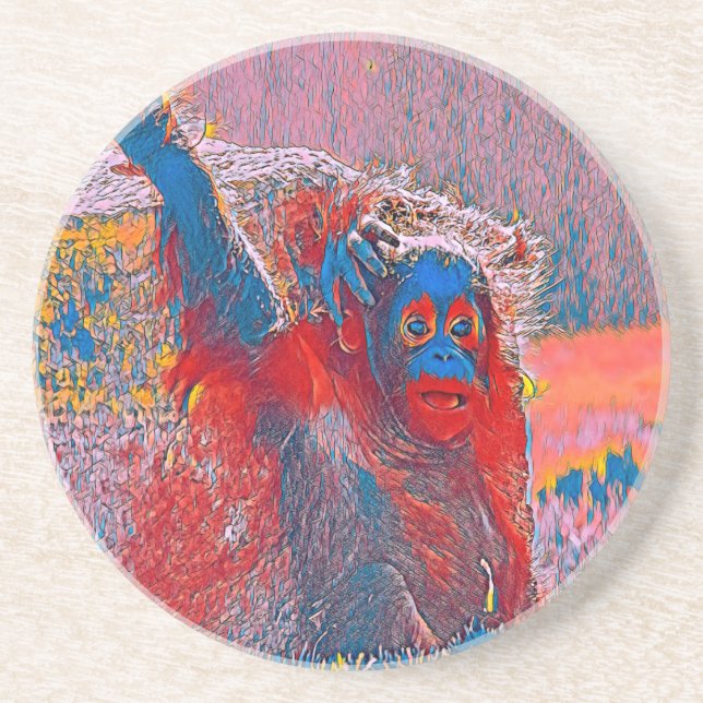 AnimalMix_OrangUtan_016 Coaster (Front)