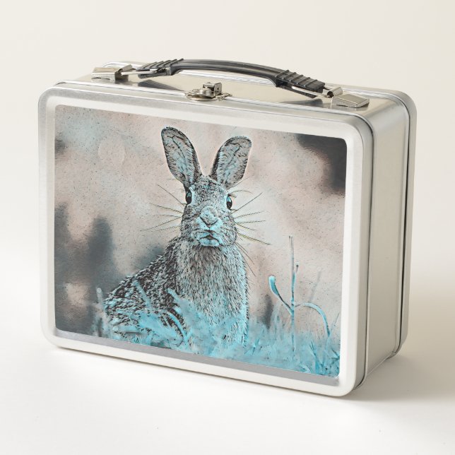 AnimalMix_Rabbit_024 Metal Lunch Box (Front)