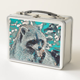 AnimalMix_Raccoon_002 Metal Lunch Box