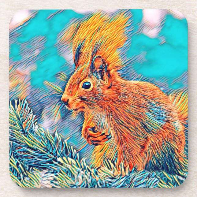AnimalMix_Squirrel_001 Coaster (Front)