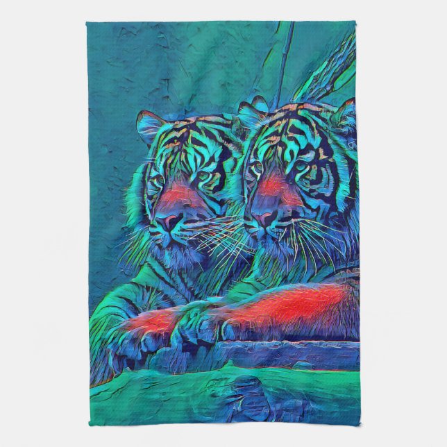 AnimalMix_Tiger_035 Kitchen Towel (Vertical)