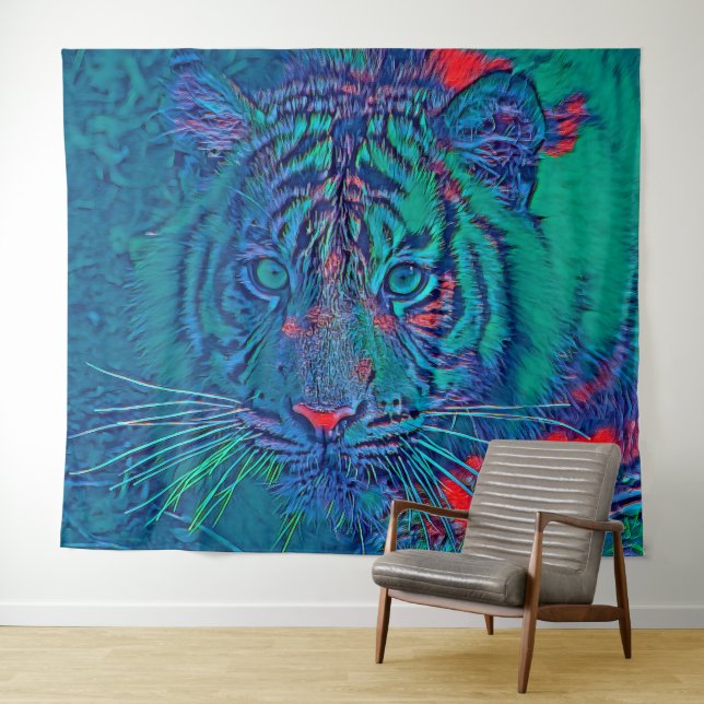 AnimalMix_Tiger_043 Tapestry (In Situ (Horizontal))