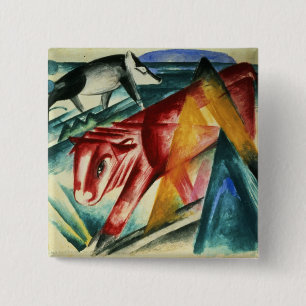 Animals, 1913 2 inch square button
