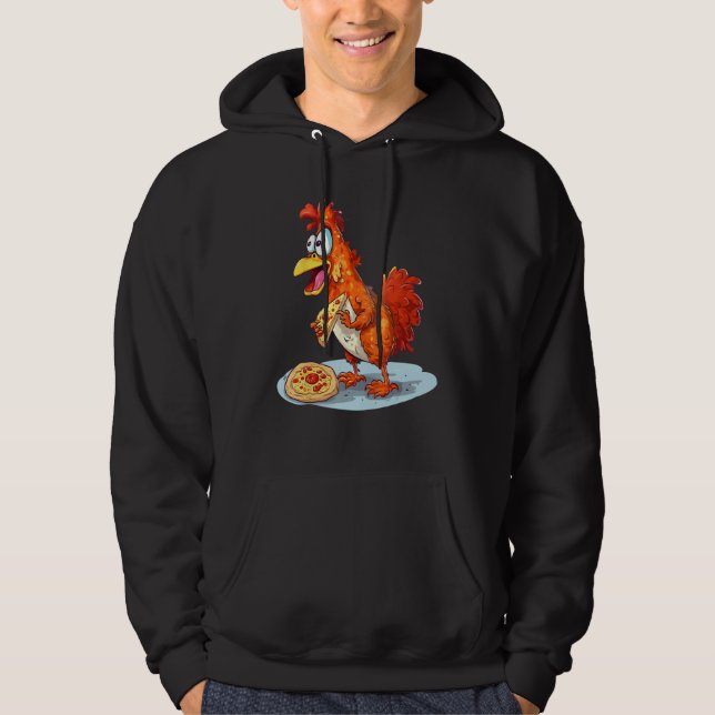 animals and fast food pizza chicken hoodie (Front)
