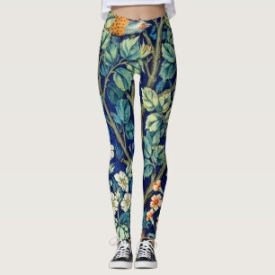 Animals and Flowers, Forest, William Morris Leggings