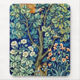 Animals and Flowers, Forest, William Morris Mouse Pad