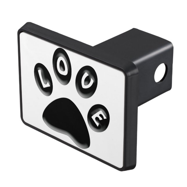 animals and pet lovers, paw print gifts trailer hitch cover (Top Right)
