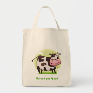 Animals are Friends Not Food Grocery Tote