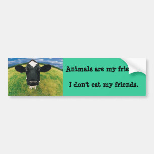 Animals Are My Friends Bumper Sticker