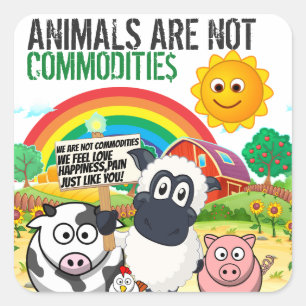ANIMALS ARE NOT COMMODITIES STICKER