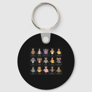 Animals ASL Hand Gesture Animals Deaf Hearing Loss Keychain
