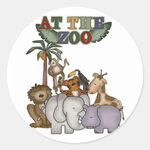 Animals at the Zoo Tshirts and Gifts Classic Round Sticker