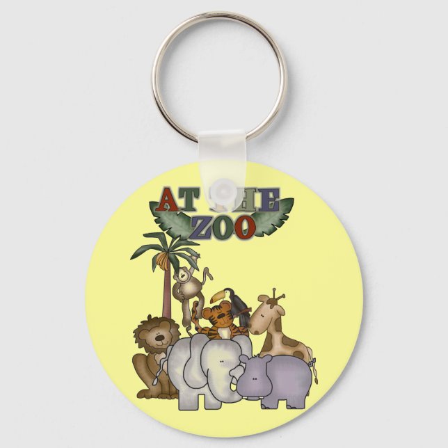 Animals at the Zoo Tshirts and Gifts Keychain (Front)