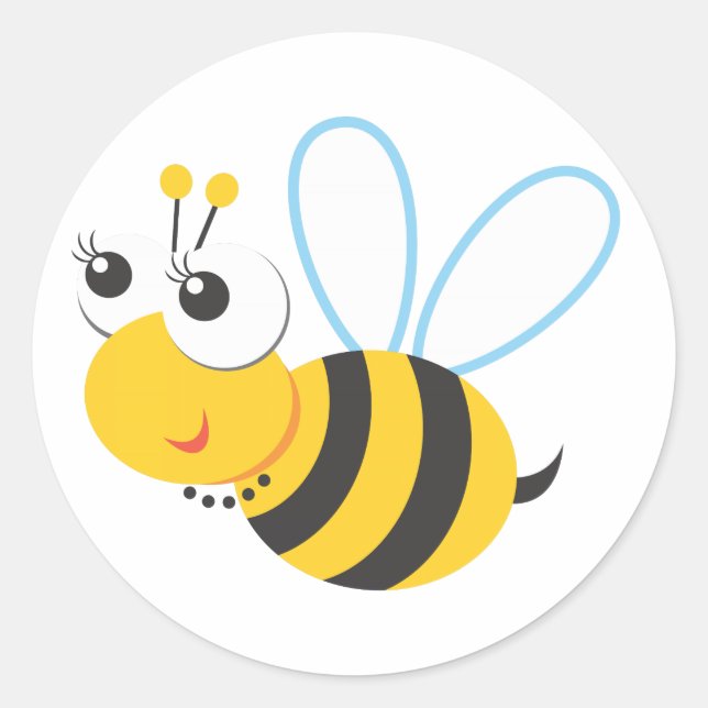Animals - Bee Classic Round Sticker (Front)