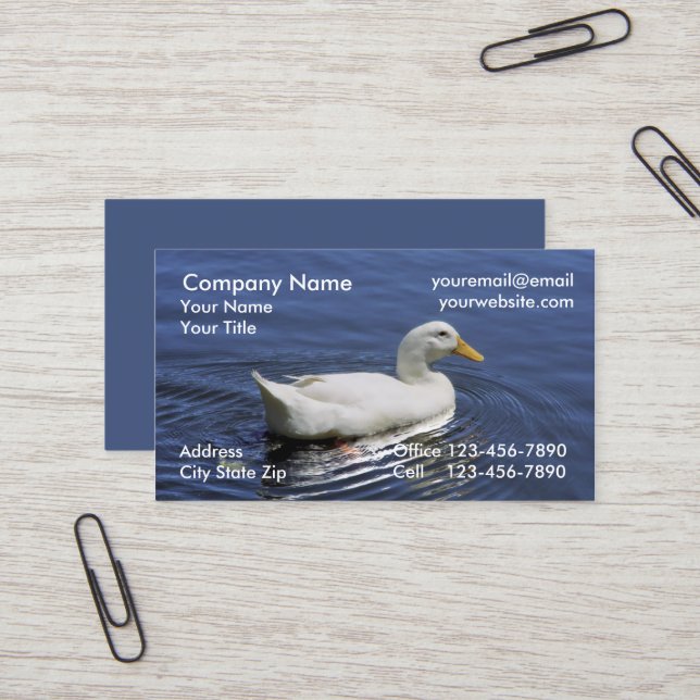 Animals Business Cards (Front/Back In Situ)