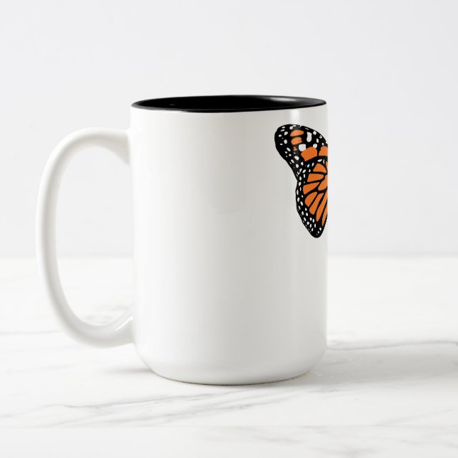 Animals, butterflies and insects pictures Two-Tone coffee mug (Left)