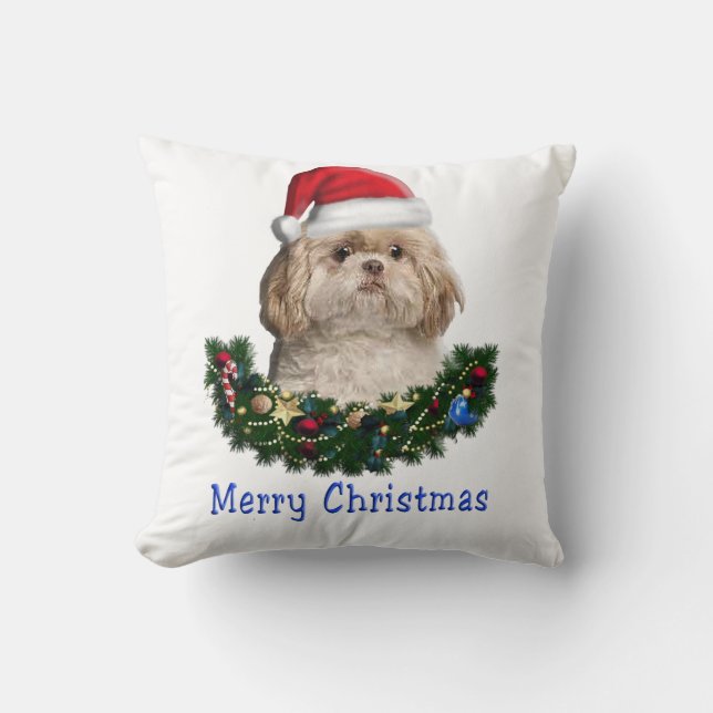 Animals Christmas Throw Pillow (Front)