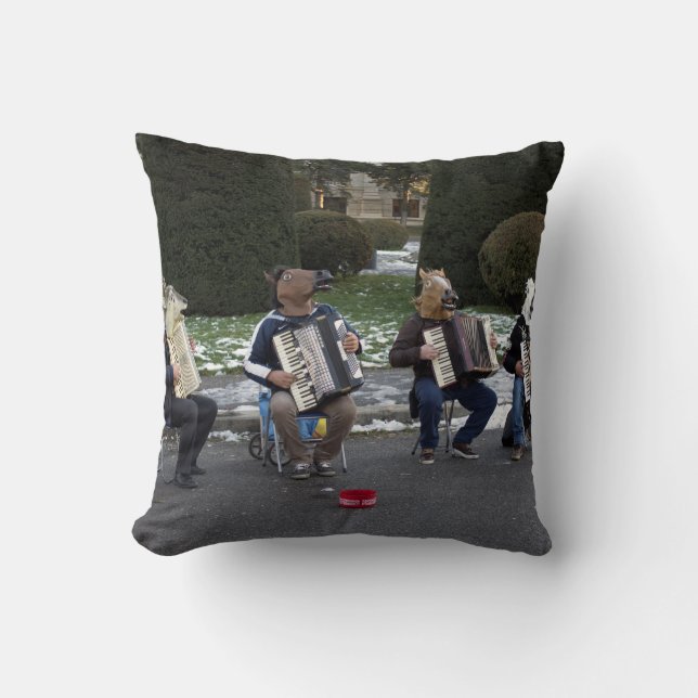 Animal's Concert Throw Pillow (Front)