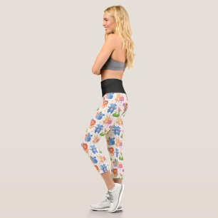 Animals Congratulate on Kids Birthday Capri Leggings