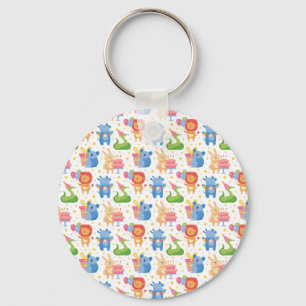 Animals Congratulate on Kids Birthday Keychain