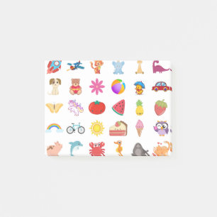 Animals Cut Out Collection Art Rocket Plane Tiger. Post-it Notes