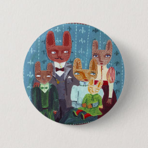 Animals family 2 inch round button