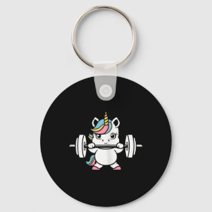 Animals Fitness Bodybuilding Unicorn Keychain