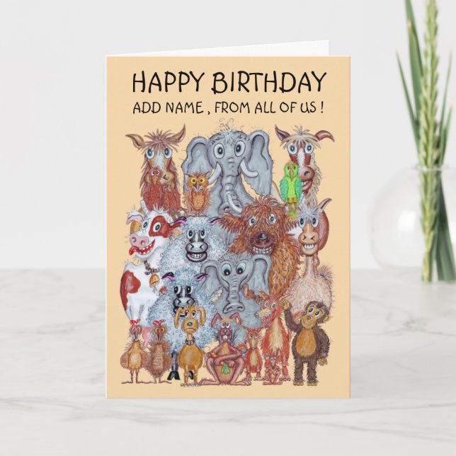 Animals from all of us  card (Front)