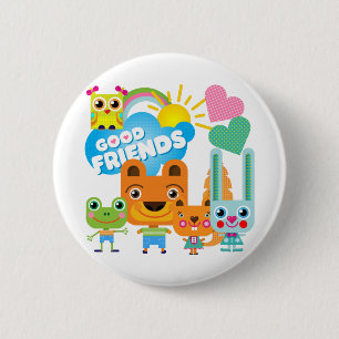 Animals Good Friends 2 Inch Round Button