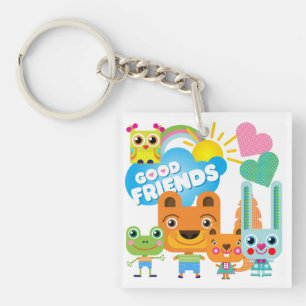 Animals Good Friends Keychain