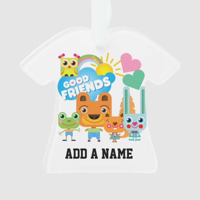 Animals Good Friends Ornament (Front)