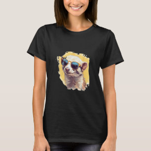 Animals Graphic Ferret Wearing Sunglasses 2 T-Shirt
