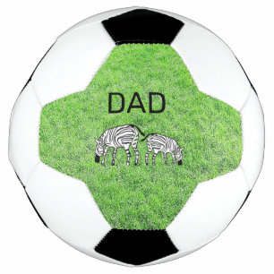 Animals, Happy and Cute Kenyan Zebras Soccer Ball