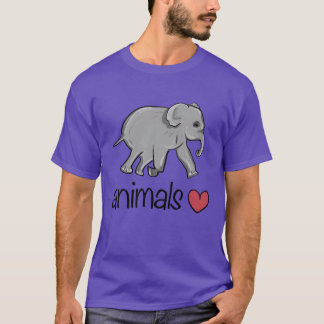 Animals heart elephant icon friend T-Shirt