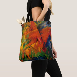 Animals in a Landscape by Franz Marc Tote Bag