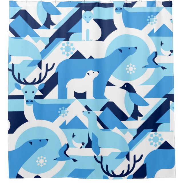 Animals in Arctical, Polar - abstract pattern, sea (Front)
