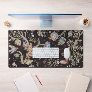Animals in The Flower Garden, William Morris Desk Mat