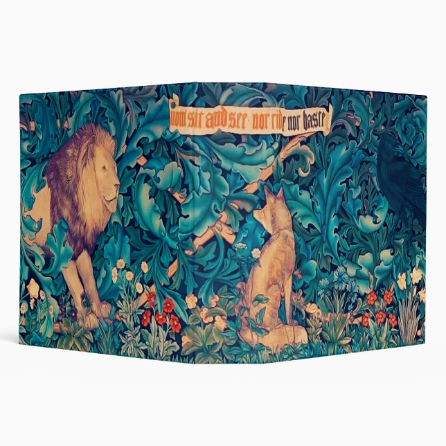 Animals in The Forest, William Morris 3 Ring Binde Binder (Background)