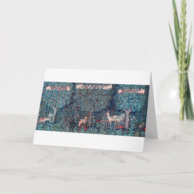 Animals in The Forest, William Morris Card (Front)