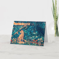 Animals in The Forest, William Morris Card