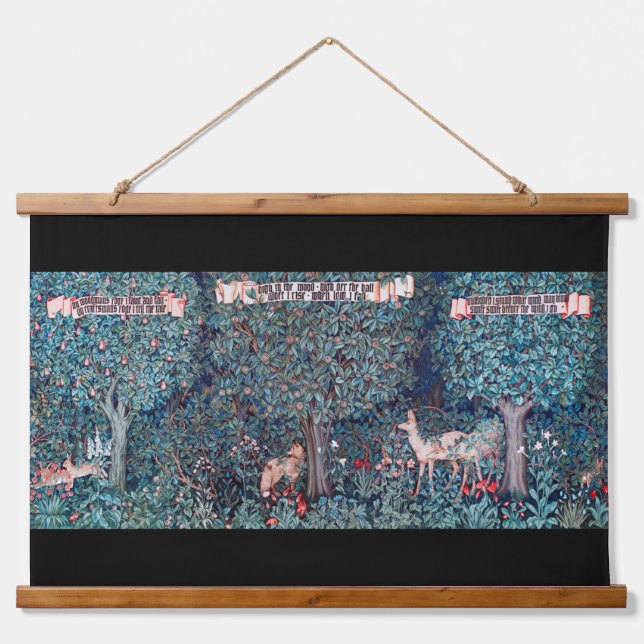 Animals in The Forest, William Morris Hanging Tapestry (Front)