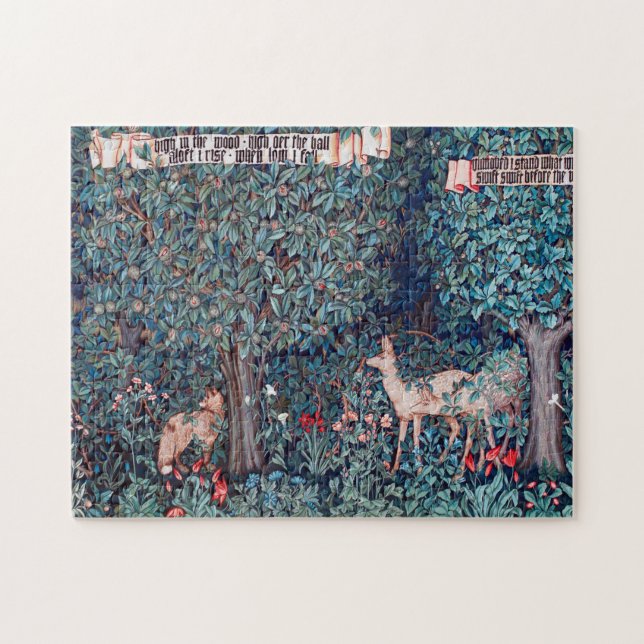 Animals in The Forest, William Morris Jigsaw Puzzle (Horizontal)