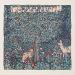 Animals in The Forest, William Morris Scarf<br><div class="desc">William Morris (24 March 1834 – 3 October 1896) was a British textile designer, poet, novelist, translator, and socialist activist associated with the British Arts and Crafts Movement. He was a major contributor to the revival of traditional British textile arts and methods of production. His literary contributions helped to establish...</div>