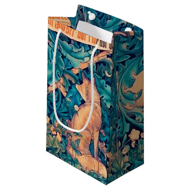 Animals in The Forest, William Morris Small Gift Bag (Front Angled)
